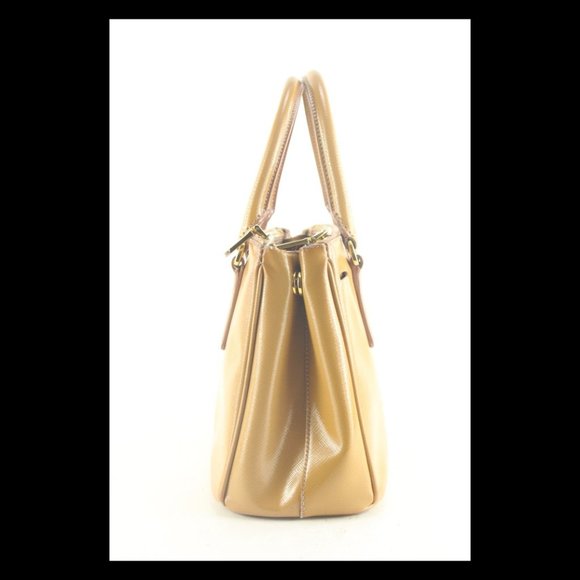 Prada Tan Brown Saffiano Leather Luxe Tote 2way with Strap 3PR831K - Picture 8 of 12